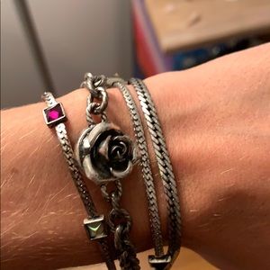 Lucky Brand Silver Rose Bracelet